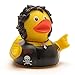 Heavy Metal Badeente I Quietscheentchen I Duckshop I L: 8 cm - inkl. Badeenten-Schlüsselanhänger im Set
