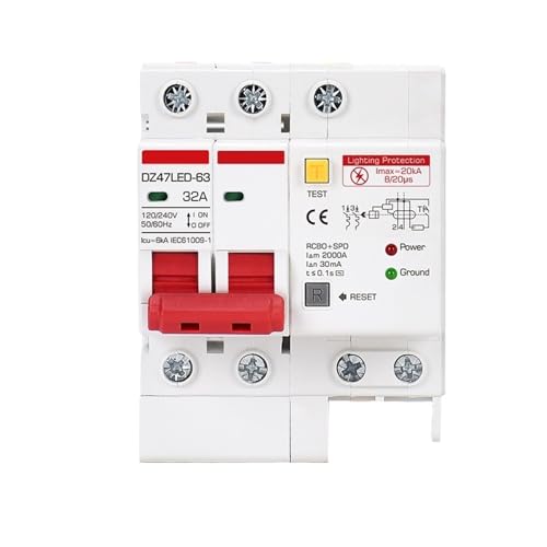 Disjoncteur différentiel RCBO AC élimine le risque de fuite de courant