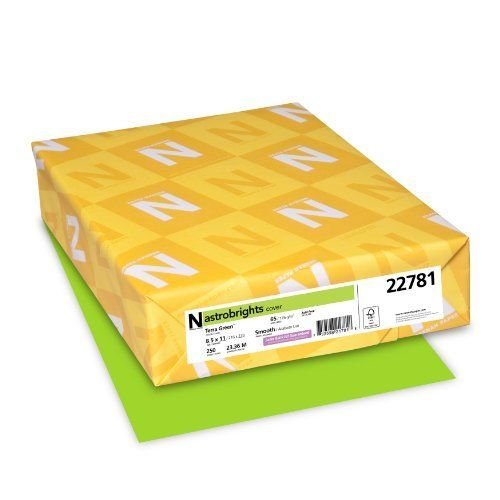 Neenah Paper 22781 Color Cardstock, 65lb, 8 1/2 x 11, Terra Green, 250 Sheets