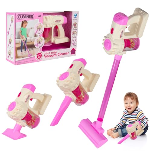 Dhqkqg Staubsauger Spielzeug Set, 3-in-1 Kinderstaubsauger,...