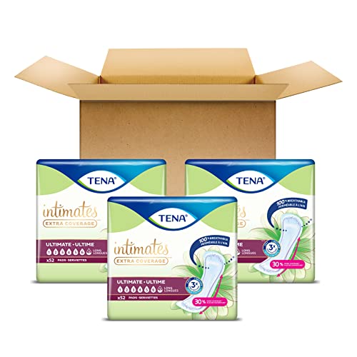 Tena Incontinence Pads, Bladder Control & Postpartum For Women, Ultimate Absorbency, Long Length, Intimates - 156 Count #TOP1