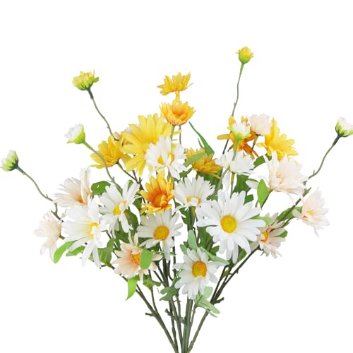 CITYES 6 Pcs Artificial Daisy Flowers Silk Flower...