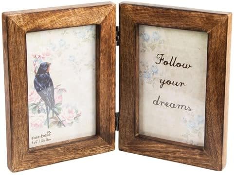 Sass & Belle Double Dark Wood Photo Frame