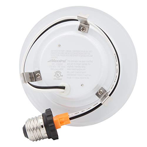 4"-Inch 850 Lumens Maxxima Dimmable Led Retrofit Downlight 4000K Neutral White, 850 Lumens Energy Star, 75 Watt Equivalent E26 Adapter (Pack Of 4) #TOP4