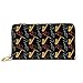 Produktbild JHGFG Music Notes Saxophon RFID-Blocking-Reißverschluss für Frauen Brieftasche Echtes Leder Clutch Langer Kartenhalter Organizer Wallets Große Reisetasche