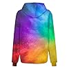 BUhuiBabubu Tie Dye Sweatshirts Hoodies for Women Uk - Ladies Rainbow Lightweight Long Sleeve Pullover Tops - Soft Comfy Fleece Hoodie for Autumn Winter Outfits,Purple,M,u63k #4