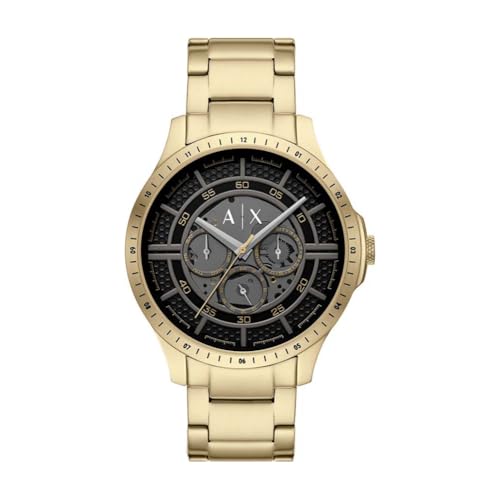 Armani Exchange Watch for Men, Quarz Multifunktionales Uhrwerk und 46mm Gehäusegröße mit Edelstahlarmband