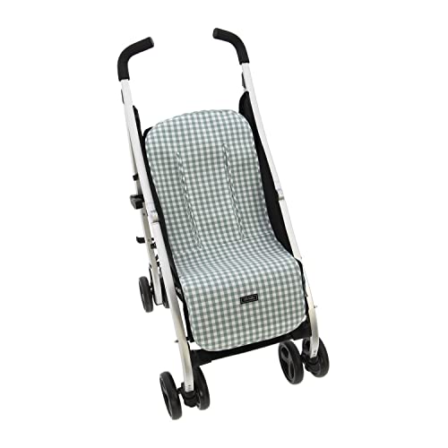 Rosy Fuentes Funda de Verano Universal para Silla Paseo Ligera -Colchoneta para Silla Ligera-Transpirable-Compatible con Maclaren, Bugaboo Bee, Cibex, etc. 0-verde