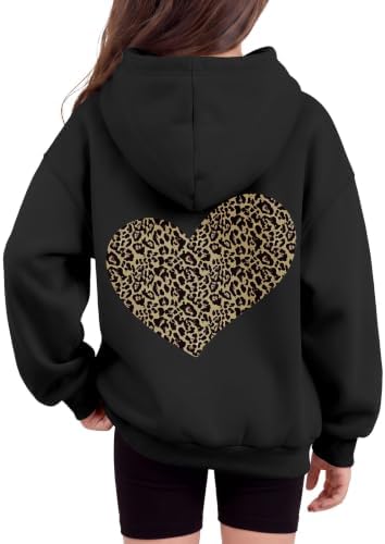 Arshiner Mädchen Kapuzenpullover Dünnes Fleece Herbst Winter 6-14 Jahre | Standard Lose Sweatshirtpullover, Basic Weicher Warm Hoodie, Lässig Sport Sweatshirt für Schule Täglich