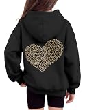 Arshiner Mädchen Kapuzenpullover Dünnes Fleece Herbst Winter 10-11 Jahre