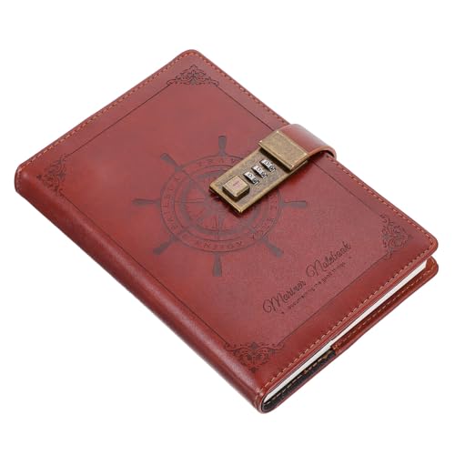 ERINGOGO 復古スルノートパッド 鍵付き暗号日記帳 使いやすい無地メモ帳 学校 オフィス向け耐久ノート