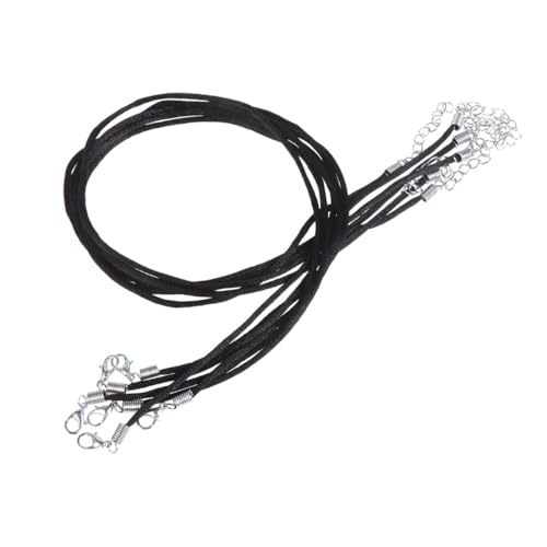 Beatifufu 100 Piezas Cuerda Collar DIY Nudo Negra con Cierre Langosta para Fabricar Joyería Pulseras Collares Artesanales