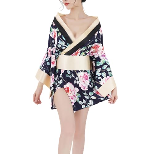 Robe de soirée kimono japonais satinée pour un confort sensuel