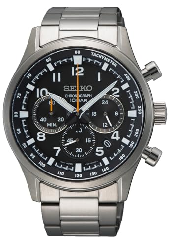 Seiko Reloj Analógico para Hombres de Cuarzo con Correa en Acero Inoxidable SSB447P1