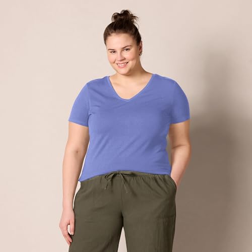 Image of Amazon Essentials Women's Regular-Fit Short-Sleeve V-Neck T-Shirt, Multipacks