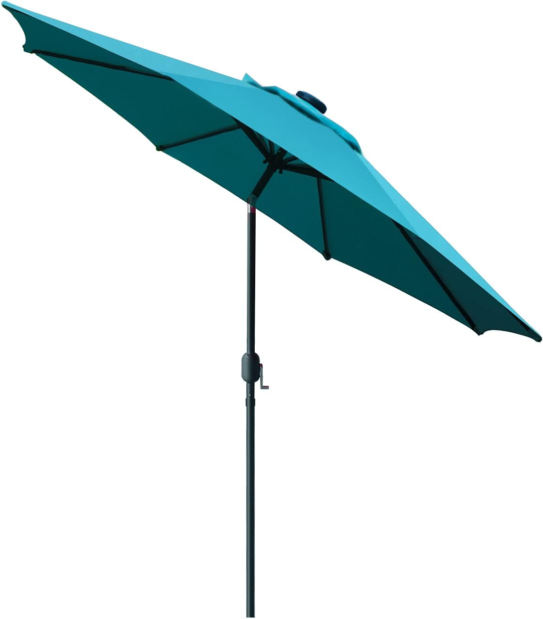 Sunnyglade 9' Patio Umbrella Outdoor Table Umbrella with 8 Sturdy Ribs (Teal Blue) - Image 2