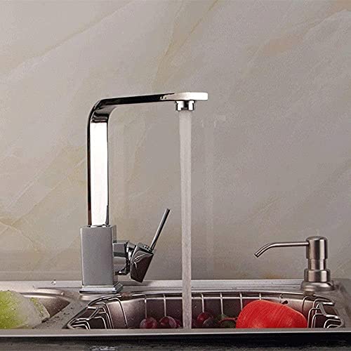 Robinet d'évier de cuisine avec bec pivotant mélangeur eau chaude et froide