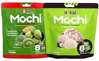 Royal Family Mochi 2er-Set: Creamy Matcha Latte & Creamy Coconut (2x120 g) Reiskuchen mit cremiger Füllung – zart, süß & köstlich. Ideal als Dessert oder Snack
