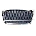 TOPOLVLCKC Kompatibel mit Audi Für R8 V8 V10 2007-2016 Silber SCHWARZ Front Grill Einsatz Wichtigsten Bar Glanz Black-out Grille Kühlergrill Vorne der Mitte