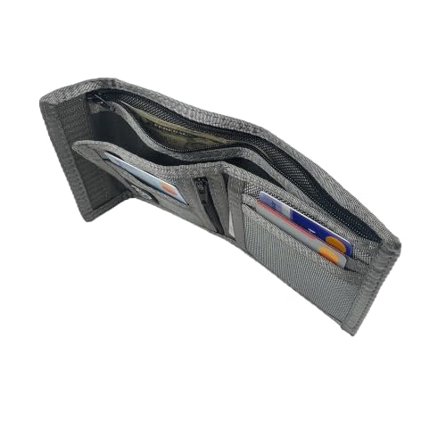 Image of Sprocket Nylon Billfold Wallet with Zippered Coin Pocket (Grey Ballistic)