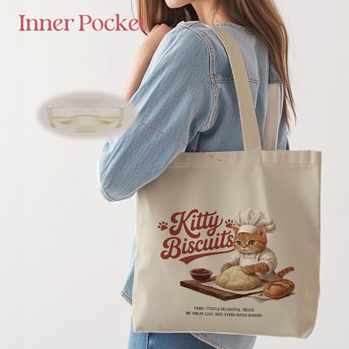 Image of Aesthetic Tote Bag for Women | Medium Size with Inner Pocket | Stylish & Practical
