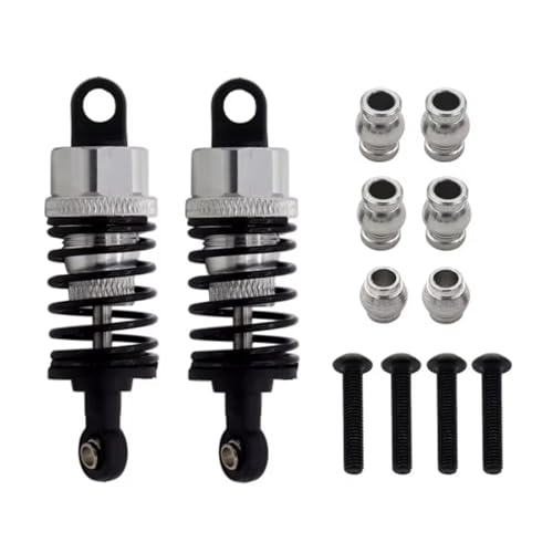 RC�J�[�I�C���V���b�N�A�u�\�[�o�[ For Tamiya For TT01 For TT02 1/10 RC�J�[�A�b�v�O���[�h�p�[�c�A�N�Z�T���[���^���V���b�N�A�u�\�[�o�[�I�C���_���p�[�Z�b�g(Silver,2pcs)