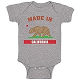 Custom Baby Bodysuit Made in California Funny Cotton Boy & Girl Baby Clothes Oxford Gray Design Only Newborn