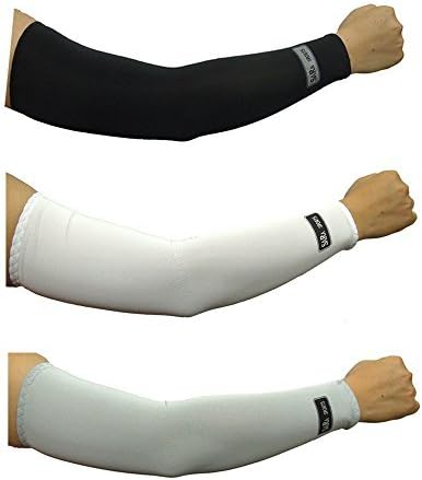 3pairs Cycling Sun Protective Uv Cover Arm Sleeves Athletic Sport Cooling Football Hikhing Golf Fishing Driving Jogging (White, Black, Gray)