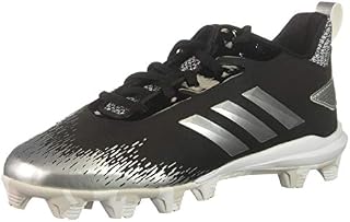 adidas Unisex-Kid's Adizero Afterburner V Baseball Shoe, Black/Silver Metallic/White, 10K M US Big