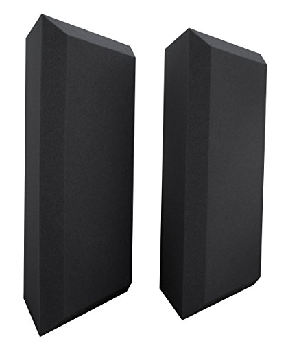 Ultimate Acoustics UA-BTBG Bass Trap Professional Acoustic Foam with Bevel and Mounting Tabs Included, 1 Pair