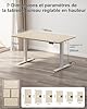 Homall Bureau Assis Debout Électrique 140x70 cm Bureau Réglable en Hauteur avec Fonction Mémoire et Système Anti-Collision, avec Plateau de Gestion des Câbles