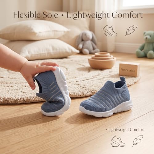 Image of Infant Shoes for Baby Boys & Girls | Musical Sound Walking Shoes | First Walker Shoes for Toddlers | Lightweight Breathable Knit Sneakers | Soft Sole Comfortable Slip On Shoes for Newborns, Babies & Kids