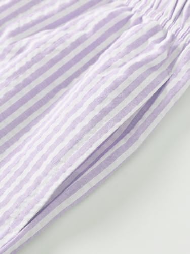 Image of Latuza Women's Cotton Long Sleeve Pajama Set Seersucker Button Down Pj Set
