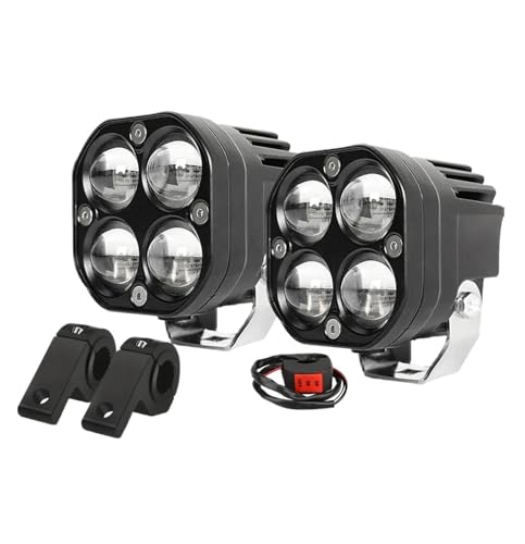 Phares moto LED longue portée feux antibrouillard auxiliaires 30000 LM