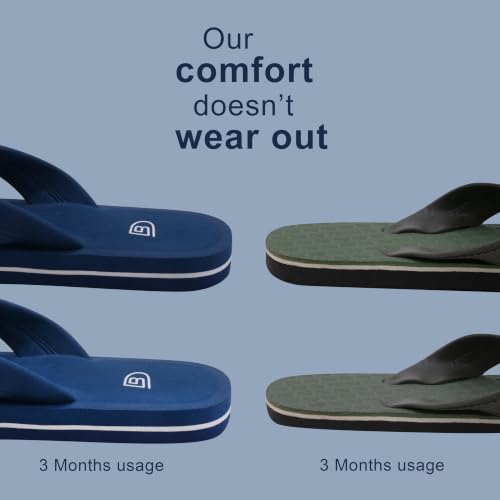 Image of Men's Flip Flops & Slippers | Lightweight Anti-Skid Thong Sandals | Comfortable Cushioned Chappals for Daily, Indoor, Outdoor, Beach & Casual Wear
