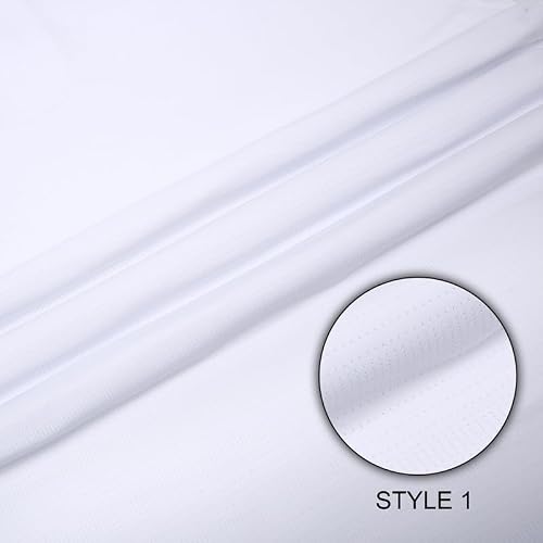 SAMERM Golf Shirts for Men Super Stretch Jacquard Dry Fit Golf Polo Moisture Wicking Short Sleeve Polo Shirts for Men,White L — view 3