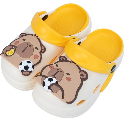 Image of Cute Capybara Slippers for Kids,Kids Girls Boys Clogs Garden Shoes,Funny Toddler Animal Slides Sandals,Water Shower Beach Pool Slippers Indoor Outdoor