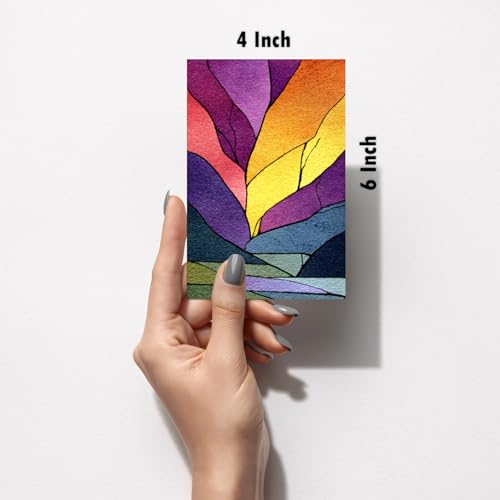Image of SiddArtify Modern Abstract Wall Art Prints Set - Colorful Elephant Poster Decor for Living Room Bedroom Office - Set of 2-4x6 Inch - Board (Pack of 6) - Sticker (Pack of 6)