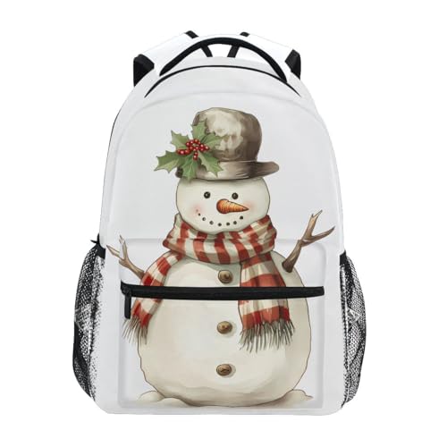 Sac à dos de Noël bonhomme de neige grande capacité : soulagez le dos des étudiants