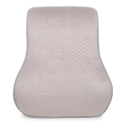 Image of KINGSWAY Car Accessories Orthopedic Lumbar Support Seat Cushion, Universal Use Car Pillow, Memory Foam Pillow in Grey, Super Soft and Super Comfort Dotted Design Sciatica Back Support, Pack of 1