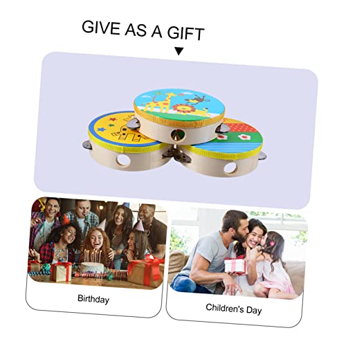 CANIGHT Pandeiro Instrumentos Musicais Infantis Música De Bebê Conjunto De Brinquedo Infantil Sinos