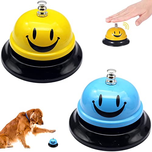 Cloche De Service Cloche De Table En Métal Smileys Service Sonnette Appel Cloche Cloche De Service Pour Cuisine Hôtel Restaurant Sonnette De Réception Pour Cuisine Hôtel Restaurant Bar(2 Pièces) Cover