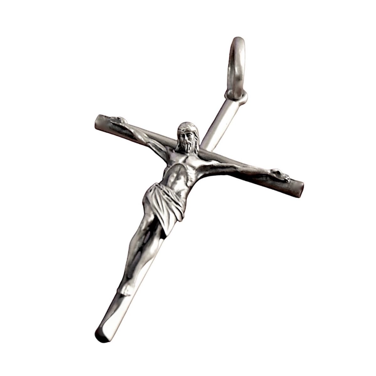 Silverzone77 Sterling Silver 925 Jesus Christ Religious Cross Crucifix Handmade Necklace Pendant Jewellery