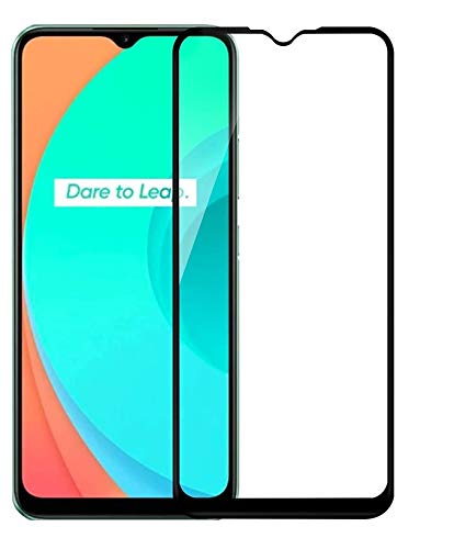 Image of DD SON Screen Protector Full Glue Coverage Edge to Edge Tempered Glass for Realme C11 /C12 /C15 (Black)
