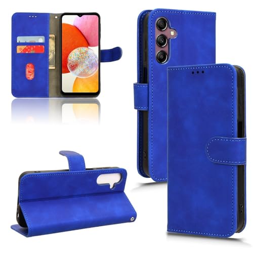 Étui pour Samsung Galaxy A15 4G/5G en cuir PU bleu avec porte-cartes