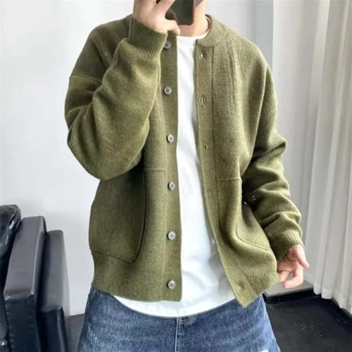 Men Casual Button Front Knit Cardigan Sweater Long Sleeve Ribbed Pockets Sweater2