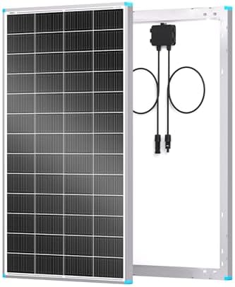 Renogy 16BB N-Type 195 Watt 24V Solar Panel, 24 Volt 200W Solar Panel 25% High-Efficiency, PV Module Power Charger for RV Marine Cabin Roof Home Farm Battery and Other Off-Grid Applications