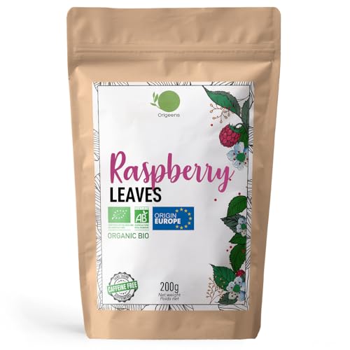 ORIGEENS Organic Raspberry Leaf Tea 200g | Organic Red Raspberry Leaf Tea Pregnancy Feeding Menstruations | Origin Europe