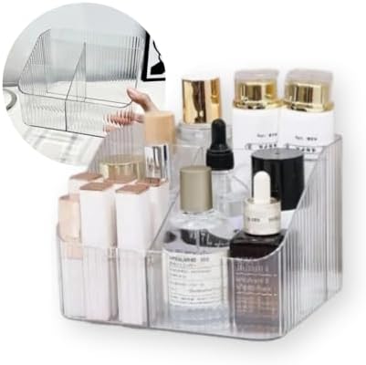 Organizador Multiuso 4 Divisões - Porta Maquiagem, Cosméticos, Bi...