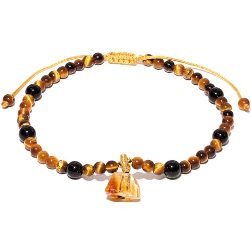 Tobillera de obsidiana negra para mujer contra malas vibras